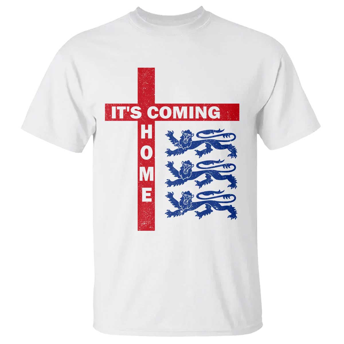 It Is Coming Home England Football T Shirt St George Cross Three Lions
