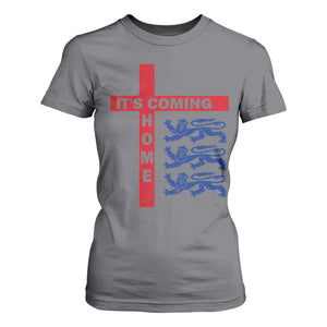 It Is Coming Home England Football T Shirt For Women St George Cross Three Lions