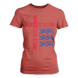 It Is Coming Home England Football T Shirt For Women St George Cross Three Lions