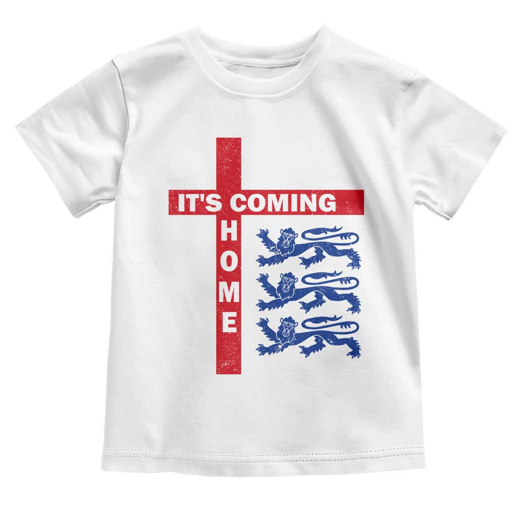 It Is Coming Home England Football Toddler T Shirt St George Cross Three Lions TS11 White Print Your Wear