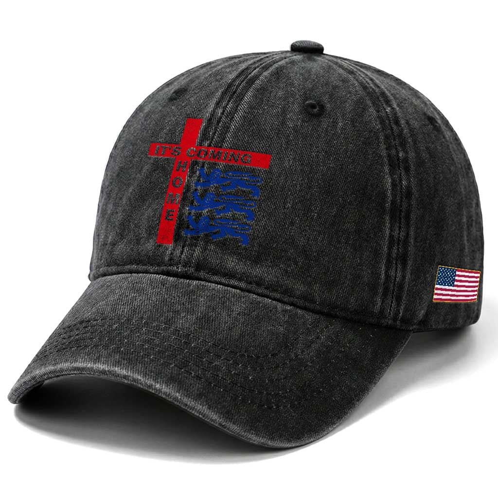 It Is Coming Home England Football Washed Cotton Baseball Cap St George Cross Three Lions
