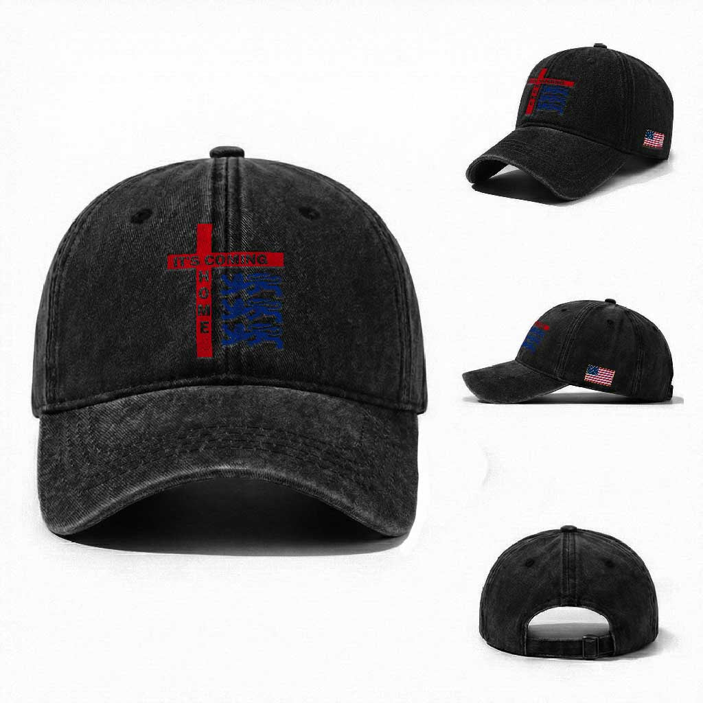 It Is Coming Home England Football Washed Cotton Baseball Cap St George Cross Three Lions