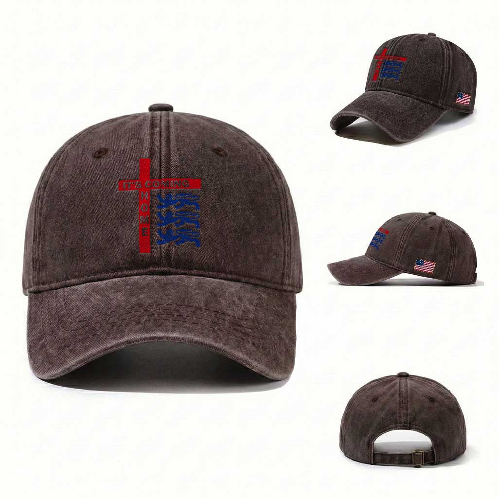 It Is Coming Home England Football Washed Cotton Baseball Cap St George Cross Three Lions