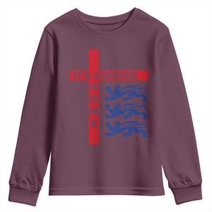 It Is Coming Home England Football Youth Sweatshirt St George Cross Three Lions