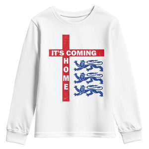 It Is Coming Home England Football Youth Sweatshirt St George Cross Three Lions