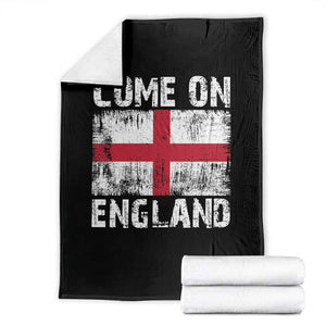 Come On England Throw Blanket Vintage St George Cross Flag Football Fan