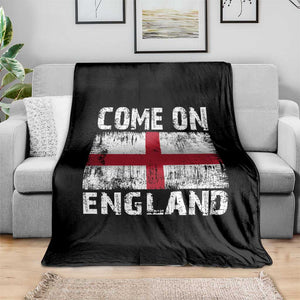 Come On England Throw Blanket Vintage St George Cross Flag Football Fan