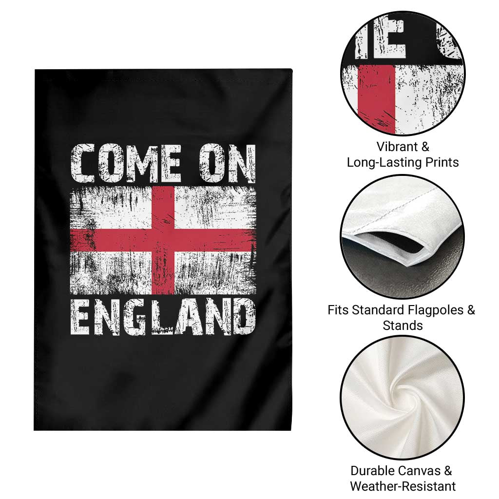 Come On England Garden Flag Vintage St George Cross Flag Football Fan
