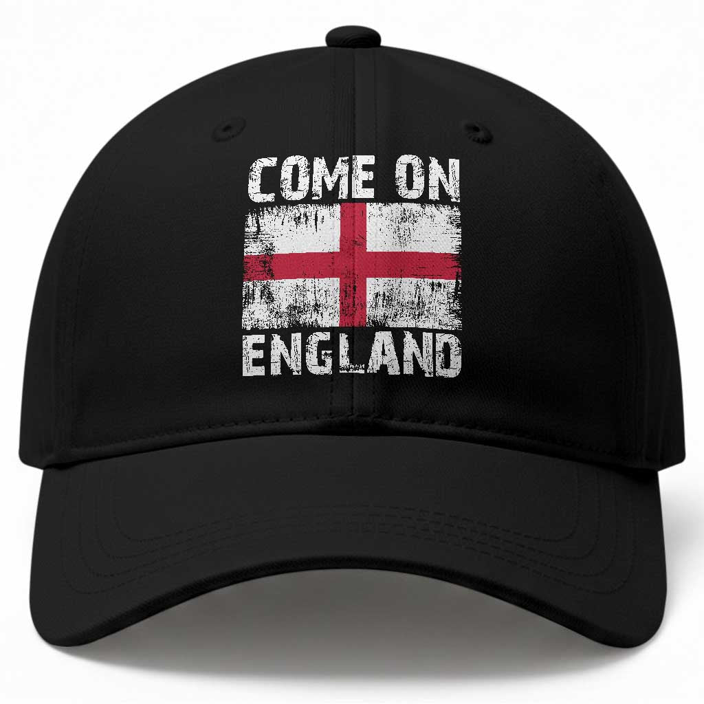 Come On England Baseball Cap Vintage St George Cross Flag Football Fan