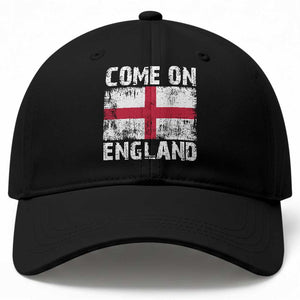 Come On England Baseball Cap Vintage St George Cross Flag Football Fan