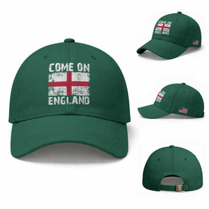 Come On England Baseball Cap Vintage St George Cross Flag Football Fan