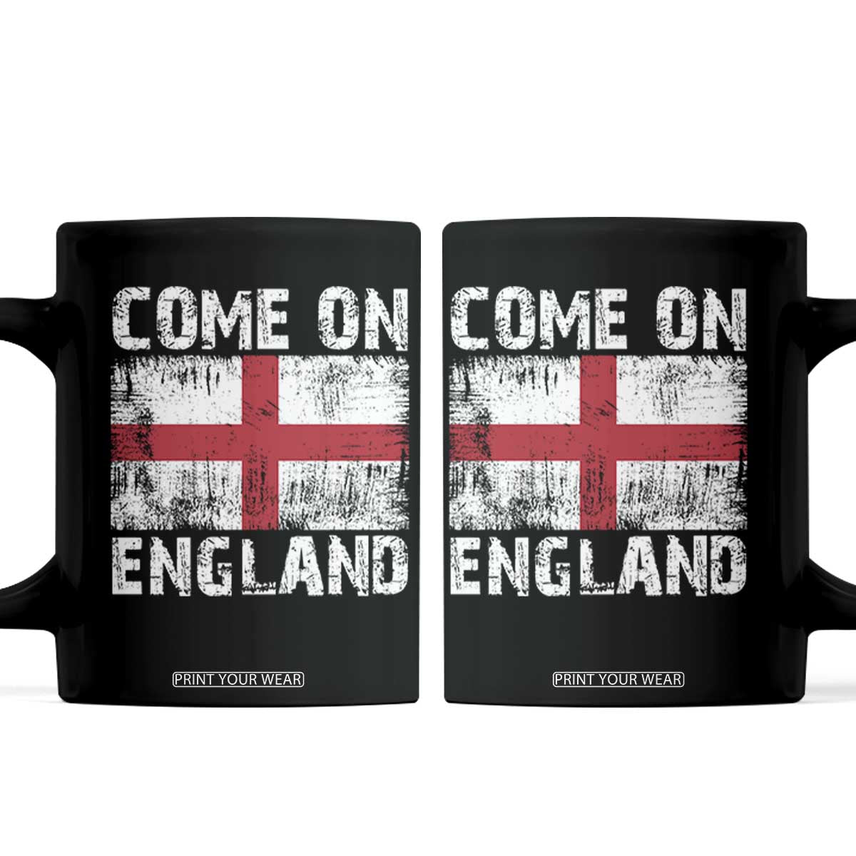 Come On England Coffee Mug Vintage St George Cross Flag Football Fan