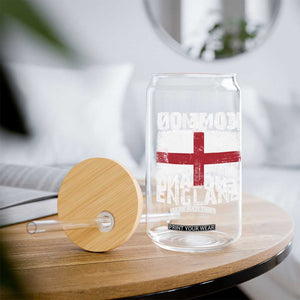 Come On England Glass Can Vintage St George Cross Flag Football Fan