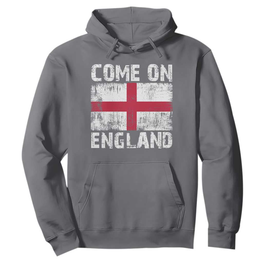 Come On England Hoodie Vintage St George Cross Flag Football Fan