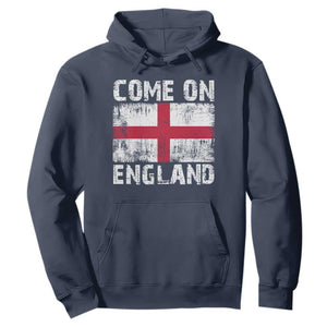 Come On England Hoodie Vintage St George Cross Flag Football Fan