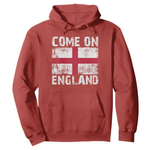 Come On England Hoodie Vintage St George Cross Flag Football Fan