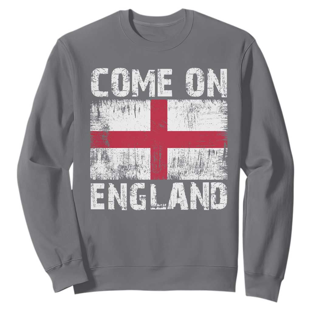 Come On England Sweatshirt Vintage St George Cross Flag Football Fan