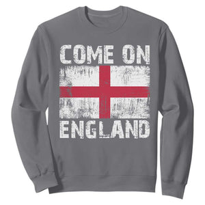 Come On England Sweatshirt Vintage St George Cross Flag Football Fan