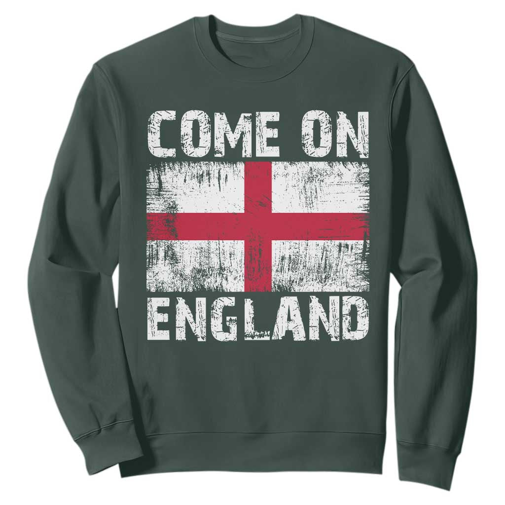 Come On England Sweatshirt Vintage St George Cross Flag Football Fan