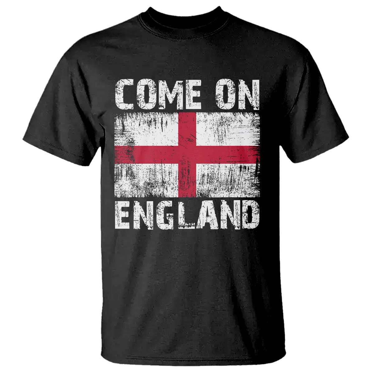 Come On England T Shirt Vintage St George Cross Flag Football Fan