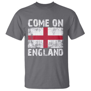 Come On England T Shirt Vintage St George Cross Flag Football Fan