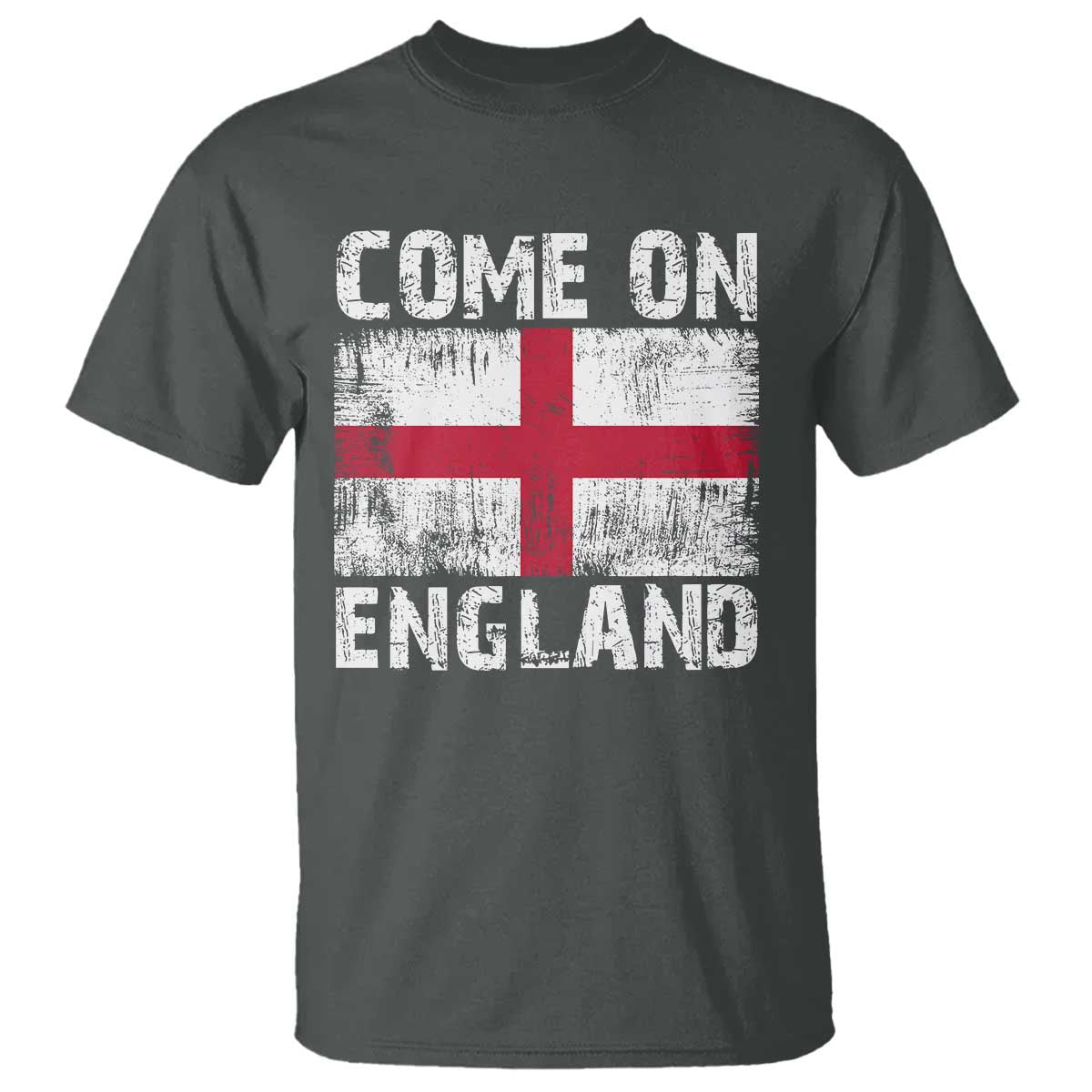 Come On England T Shirt Vintage St George Cross Flag Football Fan