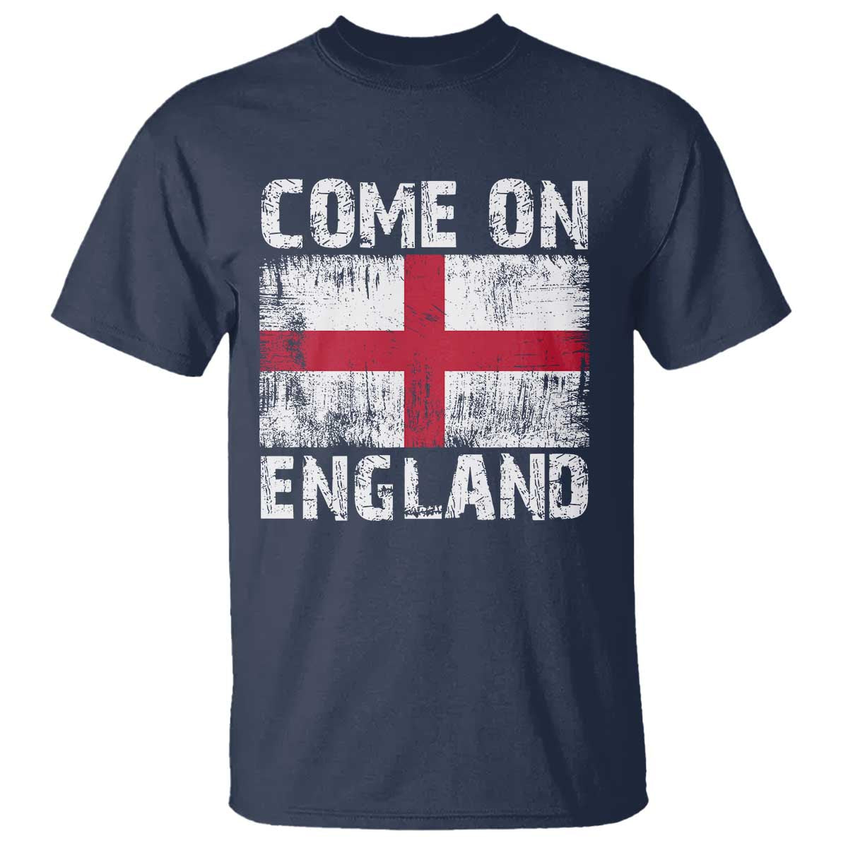 Come On England T Shirt Vintage St George Cross Flag Football Fan