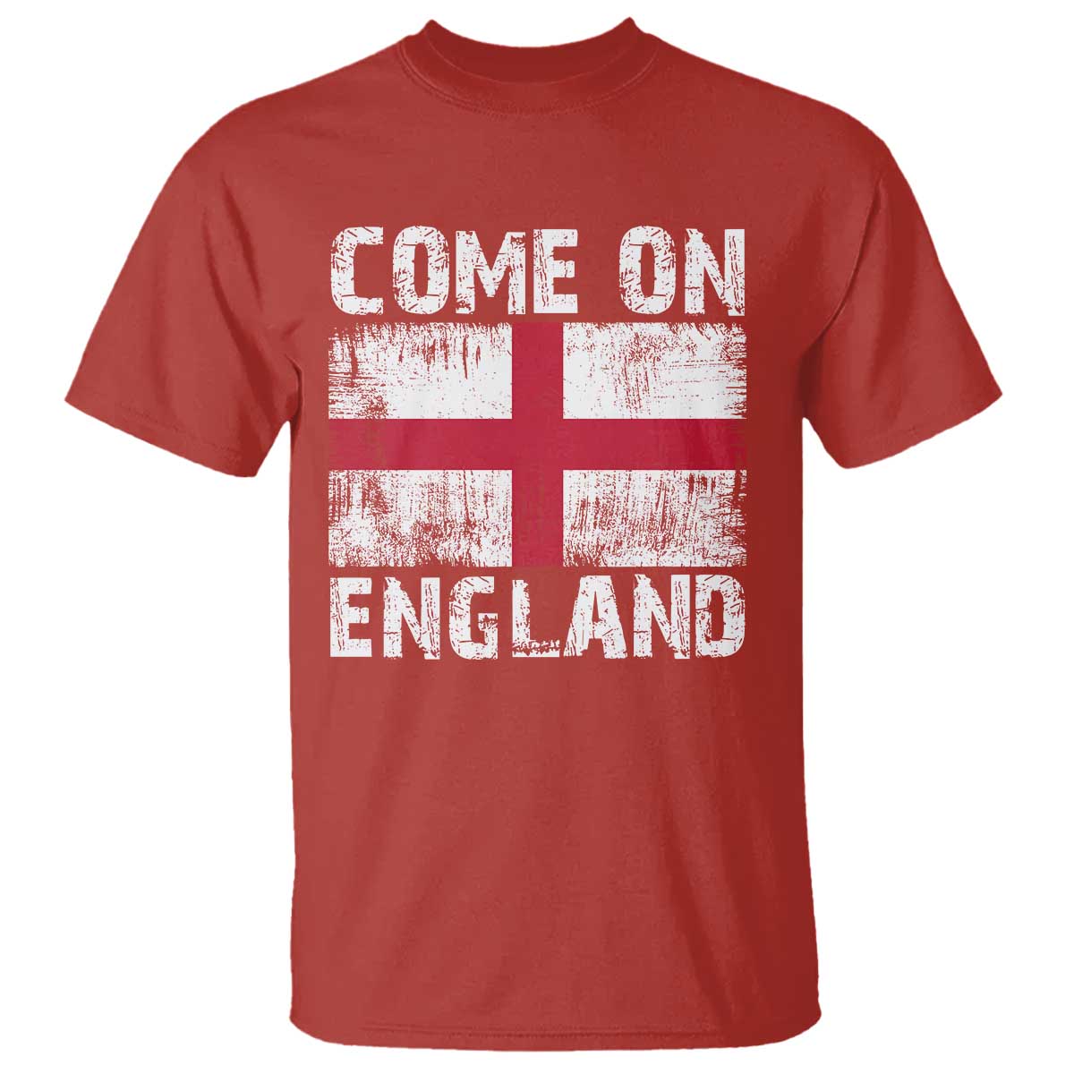 Come On England T Shirt Vintage St George Cross Flag Football Fan