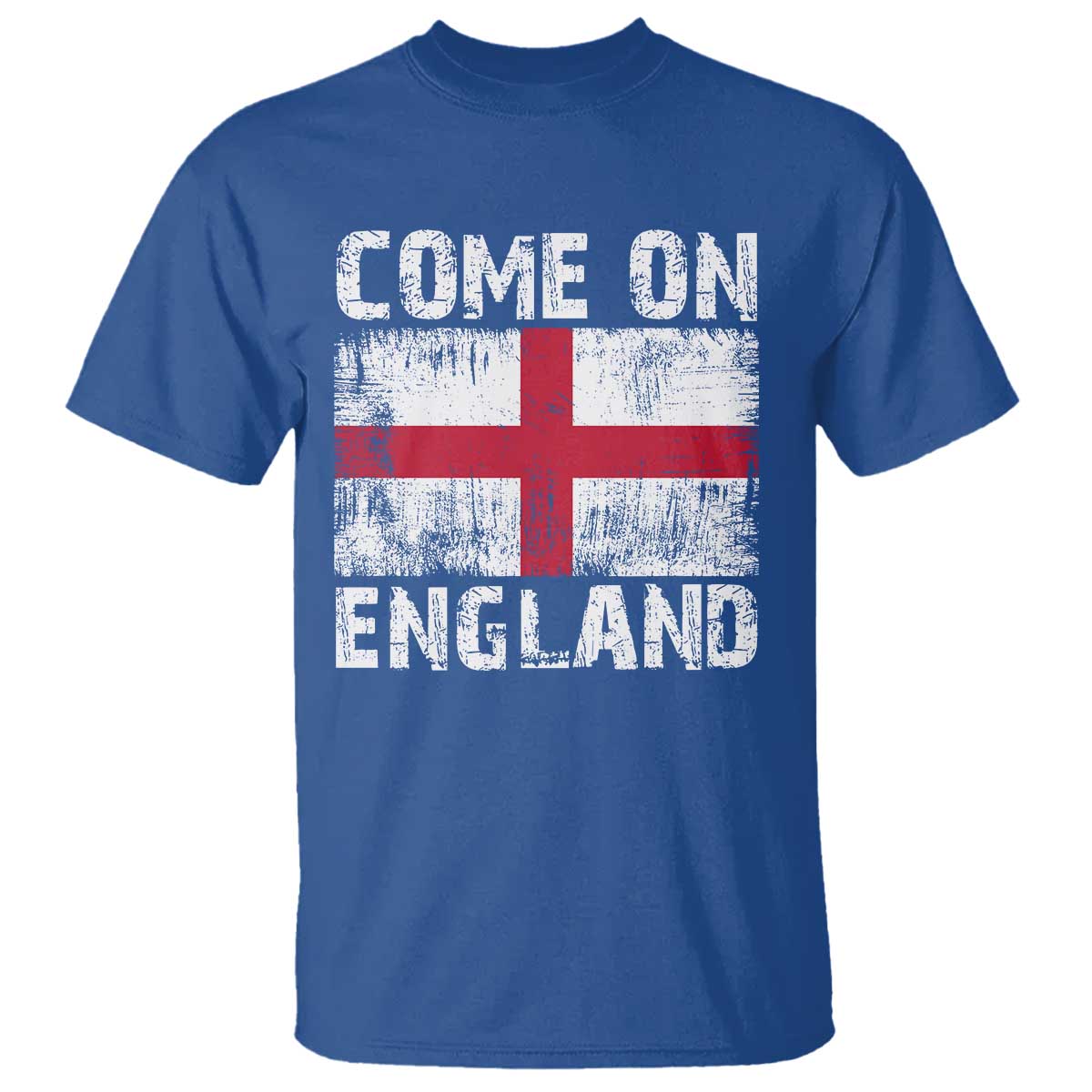 Come On England T Shirt Vintage St George Cross Flag Football Fan