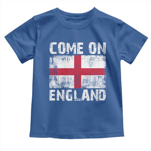 Come On England Toddler T Shirt Vintage St George Cross Flag Football Fan