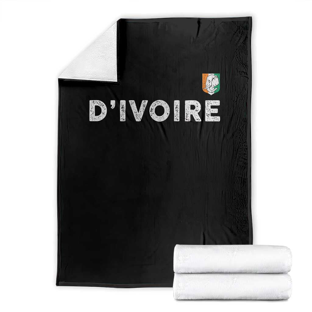 Côte D Ivoire Throw Blanket Ivory Coast Crest Football Elephant Family Matching