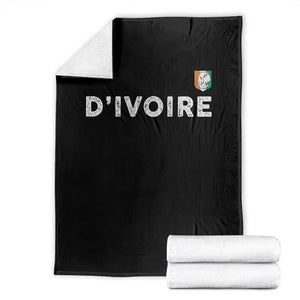 Côte D Ivoire Throw Blanket Ivory Coast Crest Football Elephant Family Matching