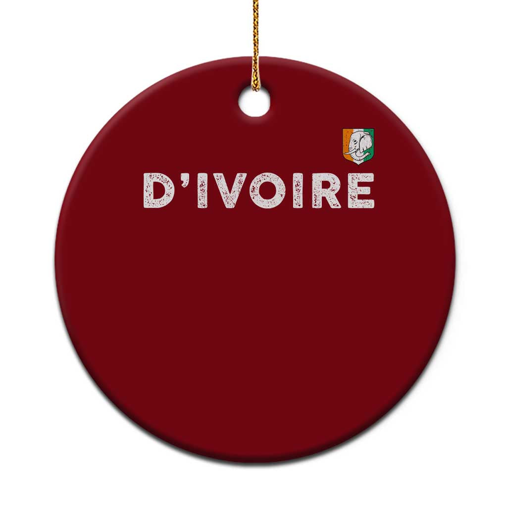 Côte D Ivoire Ceramic Ornament Ivory Coast Crest Football Elephant Family Matching TS11 1pc Red Print Your Wear