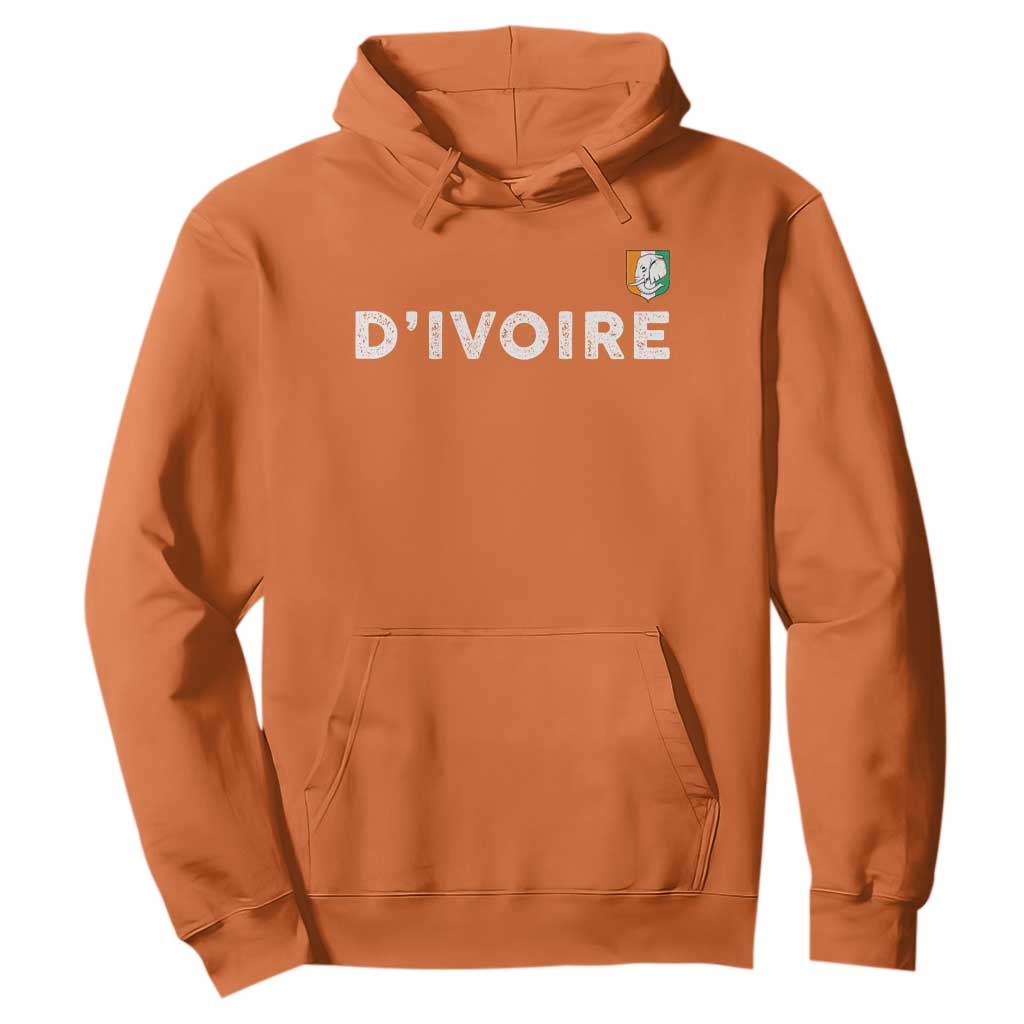 Côte D Ivoire Hoodie Ivory Coast Crest Football Elephant Family Matching TS11 Orange Print Your Wear