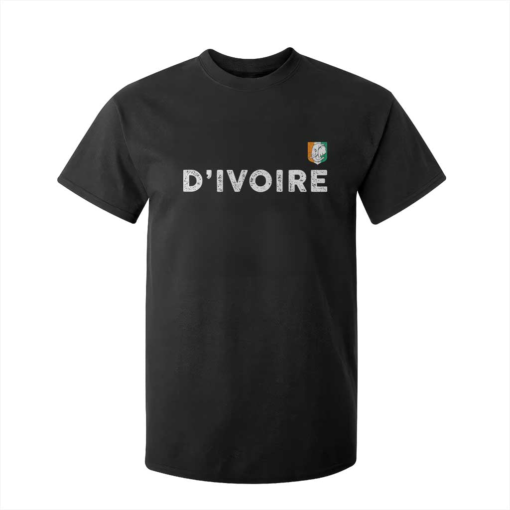 Côte D Ivoire T Shirt For Kid Ivory Coast Crest Football Elephant Family Matching