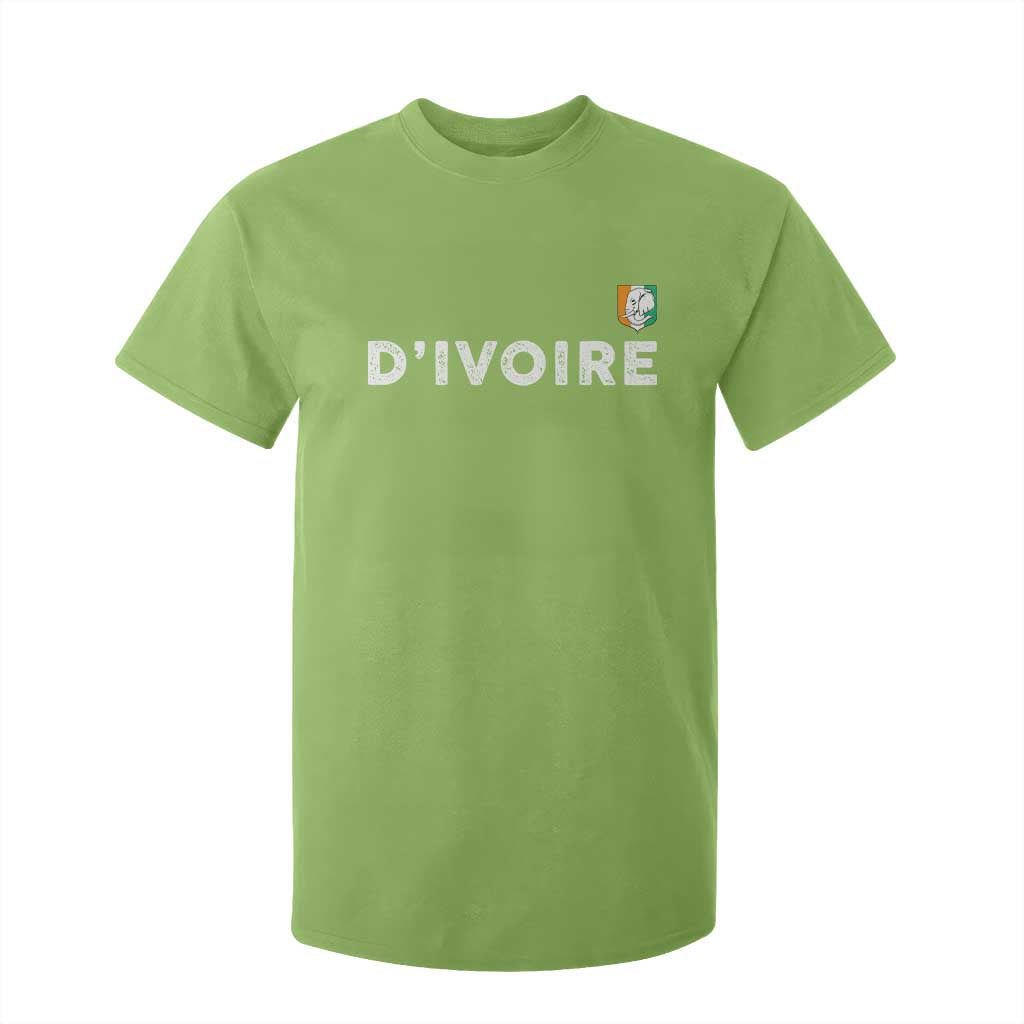 Côte D Ivoire T Shirt For Kid Ivory Coast Crest Football Elephant Family Matching