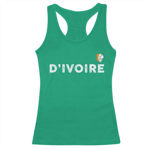 Côte D Ivoire Racerback Tank Top Ivory Coast Crest Football Elephant Family Matching