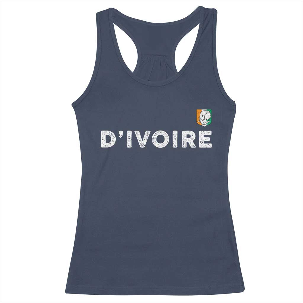 Côte D Ivoire Racerback Tank Top Ivory Coast Crest Football Elephant Family Matching