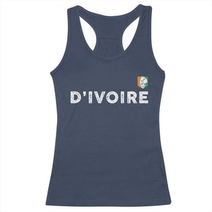 Côte D Ivoire Racerback Tank Top Ivory Coast Crest Football Elephant Family Matching