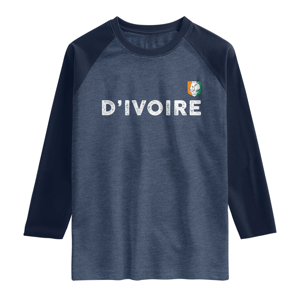 Côte D Ivoire Raglan Shirt Ivory Coast Crest Football Elephant Family Matching