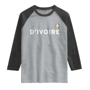 Côte D Ivoire Raglan Shirt Ivory Coast Crest Football Elephant Family Matching
