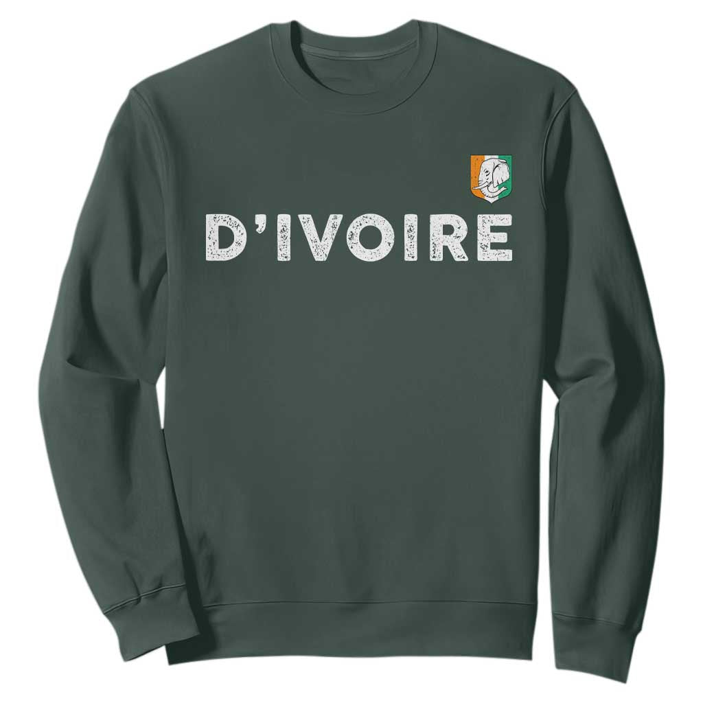 Côte D Ivoire Sweatshirt Ivory Coast Crest Football Elephant Family Matching