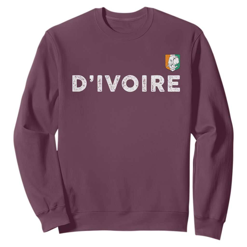 Côte D Ivoire Sweatshirt Ivory Coast Crest Football Elephant Family Matching