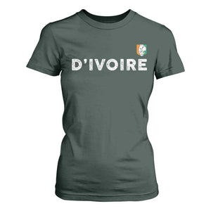 Côte D Ivoire T Shirt For Women Ivory Coast Crest Football Elephant Family Matching