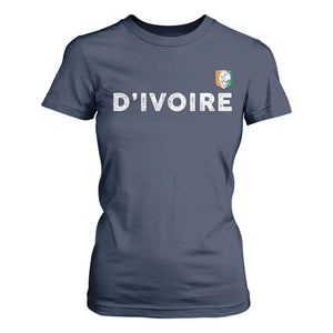 Côte D Ivoire T Shirt For Women Ivory Coast Crest Football Elephant Family Matching