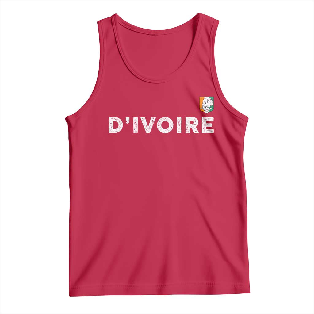 Côte D Ivoire Tank Top Ivory Coast Crest Football Elephant Family Matching