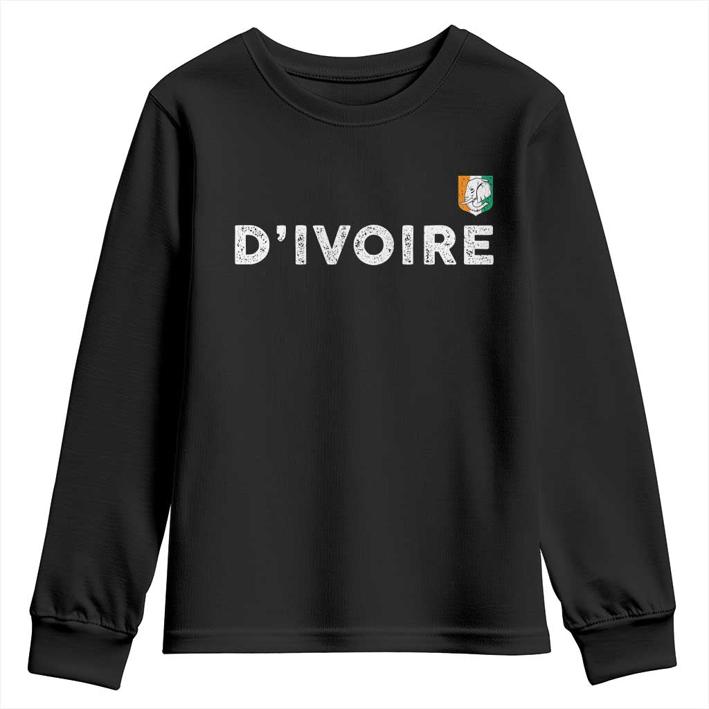 Côte D Ivoire Youth Sweatshirt Ivory Coast Crest Football Elephant Family Matching