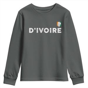 Côte D Ivoire Youth Sweatshirt Ivory Coast Crest Football Elephant Family Matching