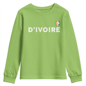 Côte D Ivoire Youth Sweatshirt Ivory Coast Crest Football Elephant Family Matching