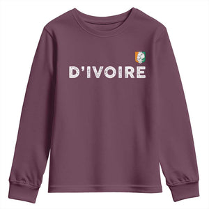Côte D Ivoire Youth Sweatshirt Ivory Coast Crest Football Elephant Family Matching